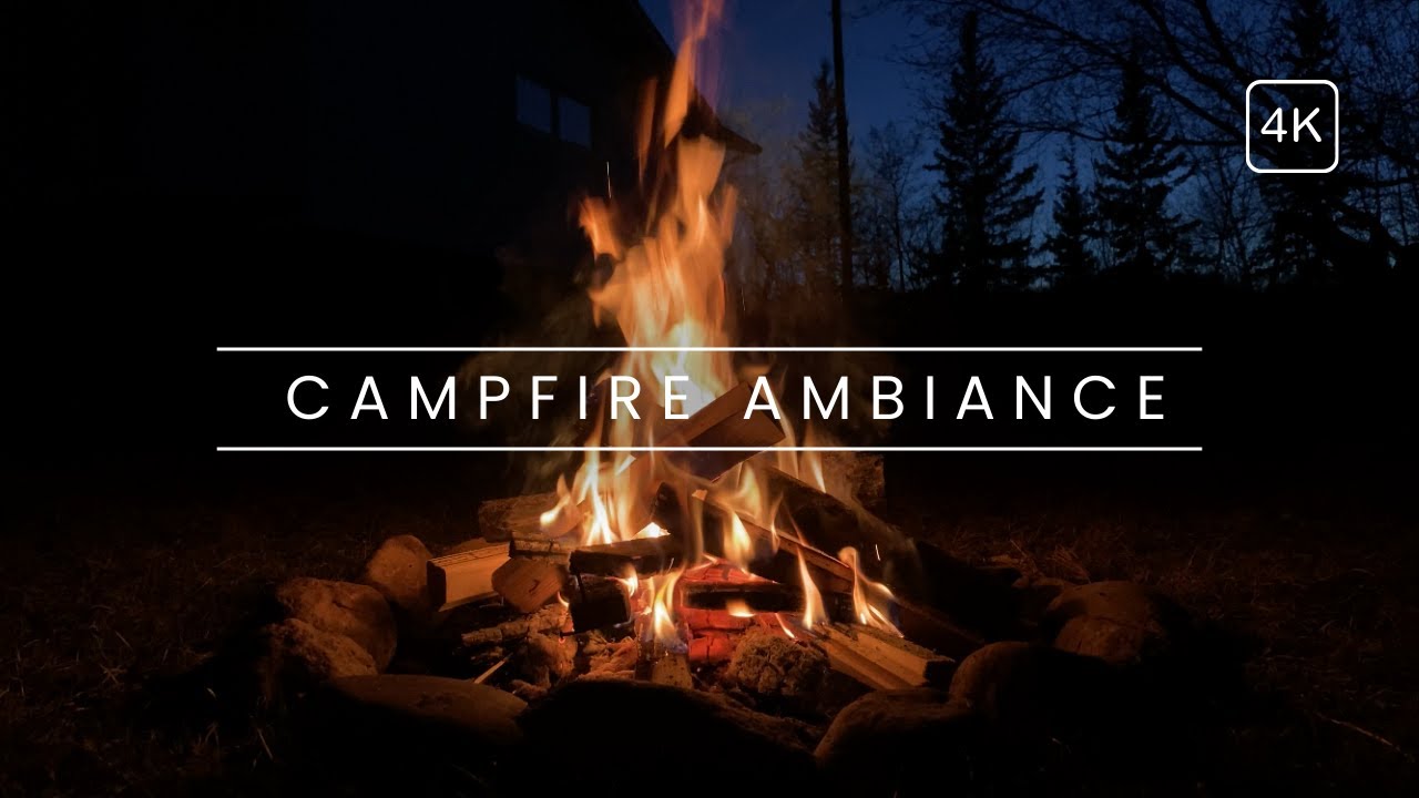Cozy Campfire Ambiance Crackling Campfire Sounds Youtube