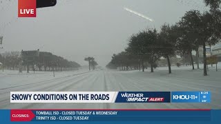 Snow conditions on Webster-area roads