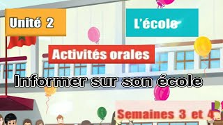 1AEP - Dire,Faire et agir - Activités orales - unité 2 - Semaine 3 et 4