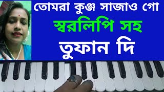 Tomra kunjo sajao go harmonium tutorial.song with lyrics.তোমরা কুঞ্জ সাজাও গো।কৃষ্ণ কীর্তন(Tufan Di)