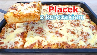 Przepyszny placek drożdżowy z kurczakiem 👌 bez wyrabiania i wałkowania 👍łatwy, szybki i pyszny obiad