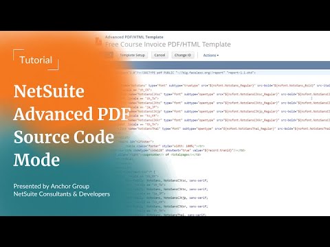 Netsuite Tutorial Advanced Pdf Html Templates Source Code Youtube Netsuite Tutorial Advanced Pdf Html Templates Source Code Youtube