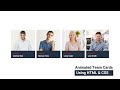Animated cards hover Effects Using Html & CSS