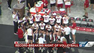 Record-breaking night of volleyball