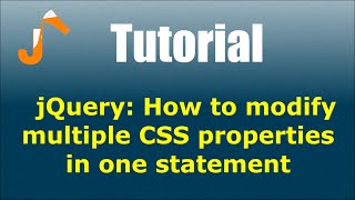 jQuery: How to modify multiple CSS properties in one statement