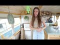 Skoolie Tour Couple Lives in a Beautiful Beachy Bus Conversion