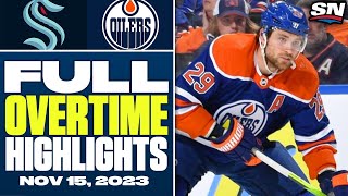 Seattle Kraken at Edmonton Oilers | FULL Overtime Highlights - November 15, 2023