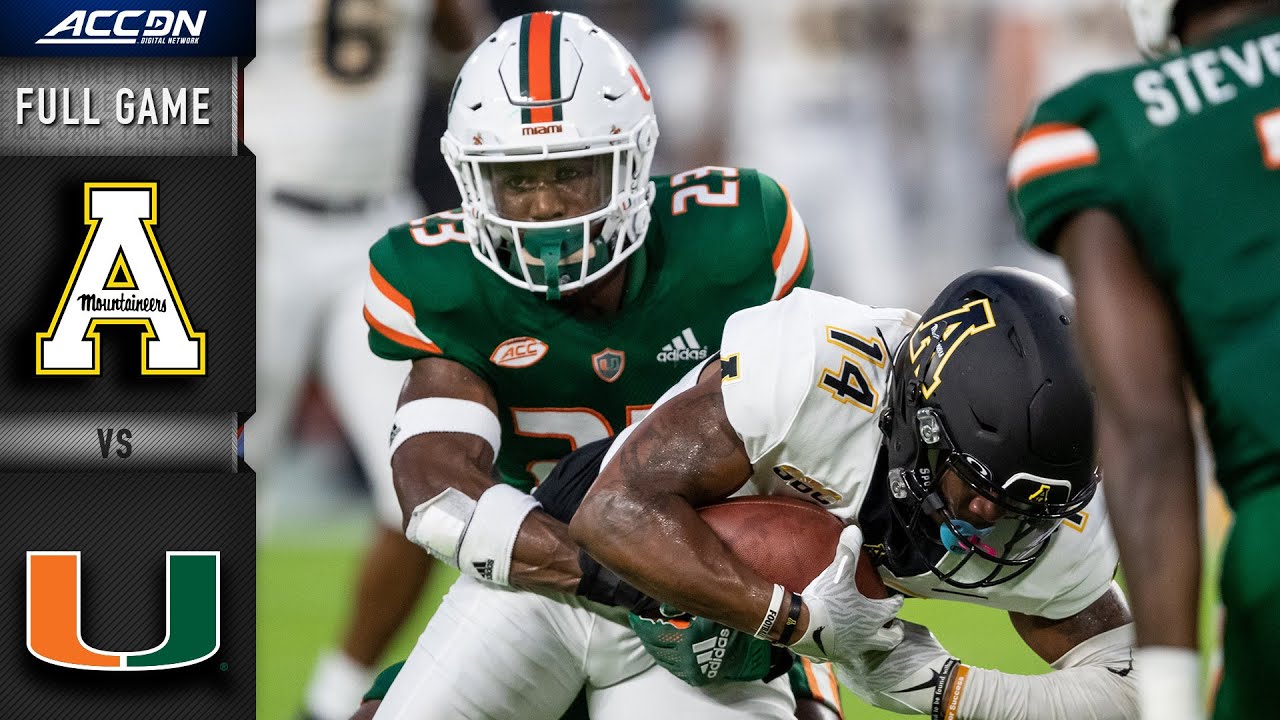 Appalachian State Vs. Miami Full Game | 2021 ACC Football - YouTube