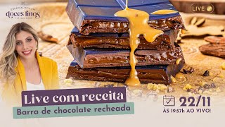 Barra de chocolate recheada! [Live de aquecimento 03]