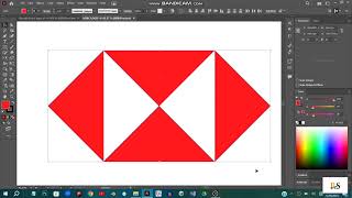 How to make HSBC bank logo design in illustrator | RS Fashion \u0026 Design.