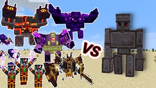 Netherite Golem Vs. Netherite Monstrosity and other L_Ender's Cataclysm Monsters in Minecraft