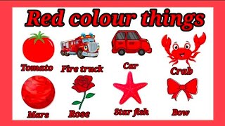 Red colour things in english |  சிவப்பு நிற பொருட்கள்| #சிவப்பு