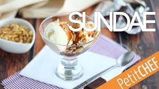 Sundae, el suave helado americano con caramelo y cacahuete | Petitchef