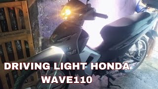 DRIVING LIGHT NAIKABIT KO NA??? #ofw #motorcycle #hondawave110 #minidrivinglight