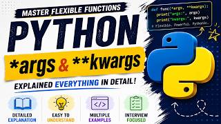 *args and **kwargs in Python Explained Finally! Beginner Friendly Tutorial