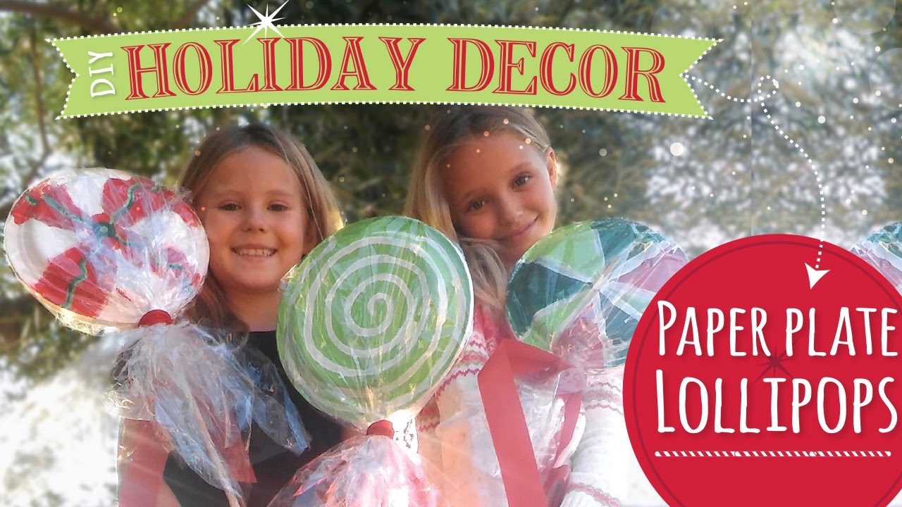 DIY Christmas Decorations | Paper Plate Lollipops | Easy Christmas ...