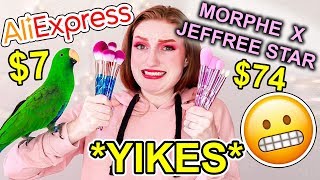 JEFFREE STAR X MORPHE vs ALIEXPRESS!! *awkward* + MORPHE FLUIDITY FOUNDATION & J