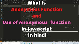 What is Anonymous Function in javascript in hindi | Use of Anonymous Function in javascript in hindi