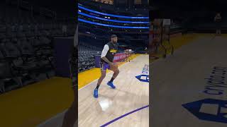 LeBron warming up his SIGNATURE move with Phil Handy! | #shorts