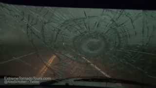 MONSTER Hail!!  Extreme Tornado Tours pummeled by softball size hail