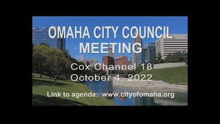Omaha Nebraska City Council meeting October 4, 2022