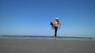 Yoga on the beach with Maria Eugenia