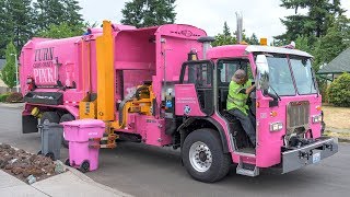 Waste Connections' Pink Recycling Truck!