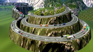 The most dangerous roads in the world | Bus on Dangerous Mountain Road | dangerous bus driving