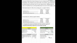 Normal vs Actual Costing requirement 2 fixed