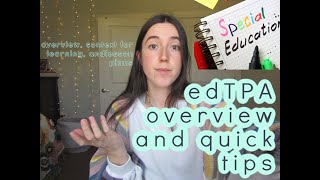 SPECIAL EDUCATION edTPA TIPS!! Context for learning, lesson plans, and more!