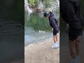 catching a fish with a homemade fishing rod