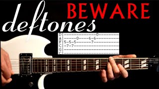 Deftones Beware Guitar Lesson / Guitar Tabs / Guitar Tutorial / Guitar Chords / Guitar Cover