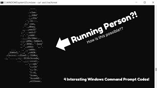 [PC/Laptop] 4 Interesting Codes In Windows Command Prompt! (Windows 10/11) | Curl Ascii Live Codes