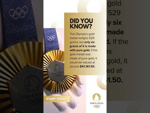 The Olympic gold medal contains only 6 grams of gold :flushed: #Olympics #Goldmedal #Gold #Silver