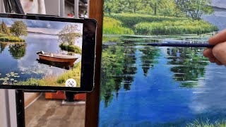 [야외로Art] 물 반사 유화 표현기법 Water reflection oil painting expression technique