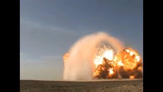 【衝撃映像】 100トンの爆薬による爆轟波