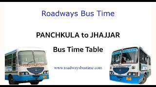 Panchkula to Jhajjar Bus Time Table