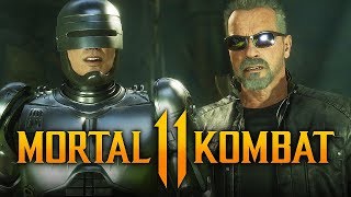 Mortal Kombat 11 - RoboCop VS Terminator ALL Intro Dialogues REVEALED!