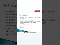 Variables in php| how to #declare #php #variables #shorts #youtube #viralvideo #shortsfeed #trending