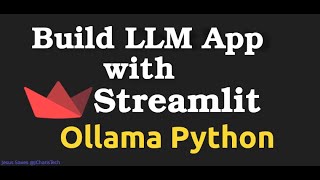 Build An Llm Web App And Gui In Python Using Streamlit Ollama And Llama ...