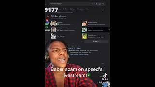 Speed checks best cricket player on livestream.  #cricket #babarazam #viratkohli #pakistan #india