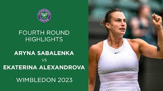 Aryna Sabalenka vs Ekaterina Alexandrova: Fourth Round Highlights | Wimbledon 2023