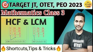 🎯OTET, JT, PEO 2023 || HCF & LCM || Mathematics Class 3 || Concept & Mcq ||