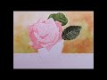 透明水彩で描いてみよう！メイキング動画「一輪の薔薇」