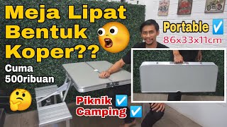 Meja Lipat Portable Bentuk Koper Untuk Piknik Campervan Motorhome Camping