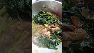 আমার গাছের শাক,সবজী, দিয়ে ইলিশ মাছ রান্না 🥰😋