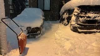 粉雪どころではない札幌に降ったドカ雪　♯21クラウンと20ヴェルファイア、一晩で半分以上雪で埋まる♯shorts♯210系マジェスタ♯車