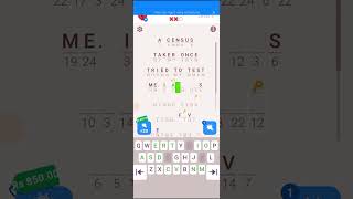 Cryptogram letters and Numbers Level 9