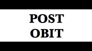 POST OBIT