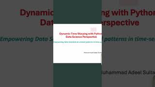Dynamic Time Warping with Python-Complete Tutorial #datascience #timeseriesanalysis #dataanalytics